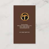 Creative Circular Wood Panel Handyman Visitekaartje (Achterkant)