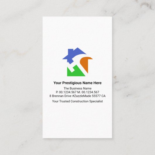 Creative City Silhouette Paint Brush Visitekaartje (Achterkant)