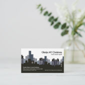 Creative City Skyline Silhouette Home Care Realtor Visitekaartje (Staand voorkant)