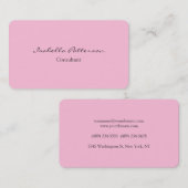 Creative Classiative Simple Pink Plain Unieke Visitekaartje (Voorkant / Achterkant)