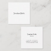 Creative Classic look Professional Nostalgy Plain Vierkante Visitekaartje (Voorkant / Achterkant)