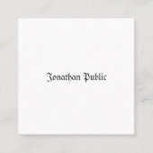 Creative Classic look Professional Nostalgy Plain Vierkante Visitekaartje (Voorkant)