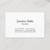 Creative Classic Nostalgic Watch Professional Visitekaartje (Achterkant)