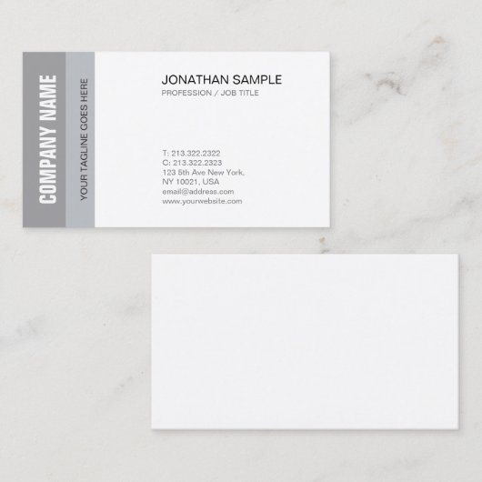 Creative Clean Design Chic Modern Company Plain Visitekaartje (Voorkant / Achterkant)