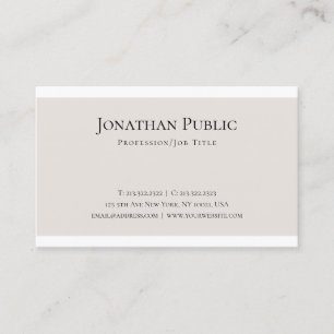 Creative Clean Design Modern Plain Trendy Luxury Visitekaartje