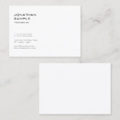 Creative Clean Design Modern Trendy Cool Plain Visitekaartje (Voorkant / Achterkant)