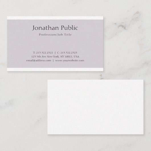 Creative Clean Graphic Design Trendy Plain Modern Visitekaartje (Voorkant / Achterkant)