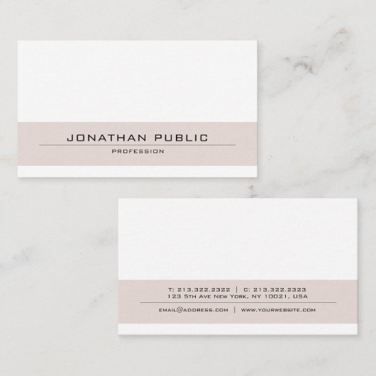 Creative Clean Modern Elegant Colour Design Trendy Visitekaartje (Voorkant / Achterkant)