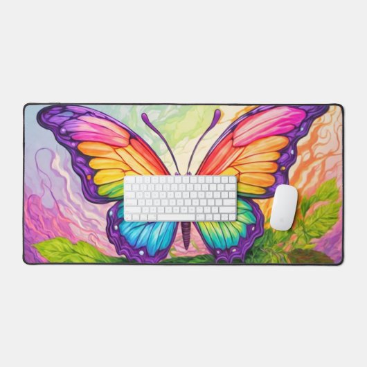 Creative Colorful Butterfly Illustration Bureaumat (Keyboard & Muis)