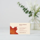 Creative Colorful Herfst Maple Leaf Visitekaartje (Staand voorkant)