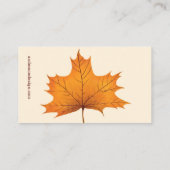 Creative Colorful Herfst Maple Leaf Visitekaartje (Achterkant)