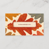 Creative Colorful Herfst Oak Leaf Visitekaartje (Achterkant)
