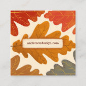 Creative Colorful Herfst Oak Leaf Visitekaartje (Achterkant)