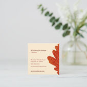 Creative Colorful Herfst Oak Leaf Visitekaartje (Staand voorkant)