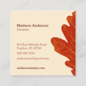 Creative Colorful Herfst Oak Leaf Visitekaartje (Voorkant)