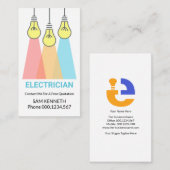 Creative Colorful Light Lighting Electricia Visitekaartje (Voorkant / Achterkant)