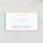 Creative Colorful Modern Design Hand Script-tekst Visitekaartje (Achterkant)