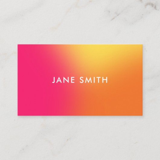Creative Colorful Ombre Modern Visitekaartje (Voorkant)