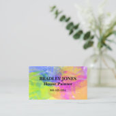 Creative Colorful Waterverf Visitekaartje (Staand voorkant)