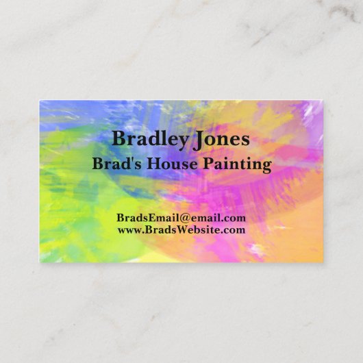 Creative Colorful Waterverf Visitekaartje (Achterkant)