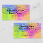 Creative Colorful Waterverf Visitekaartje (Voorkant / Achterkant)