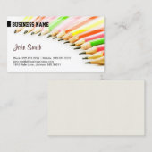 Creative Colour Pencils Design Visitekaartje (Voorkant / Achterkant)
