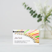 Creative Colour Pencils Design Visitekaartje (Staand voorkant)