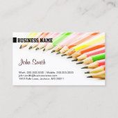 Creative Colour Pencils Design Visitekaartje (Voorkant)