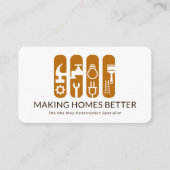 Creative Construction Handyman Tools Banner Visitekaartje (Voorkant)