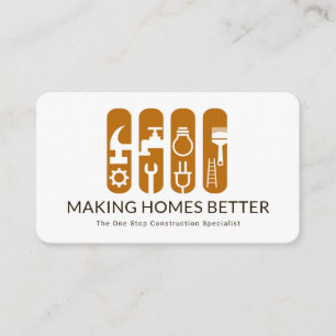 Creative Construction Handyman Tools Banner Visitekaartje