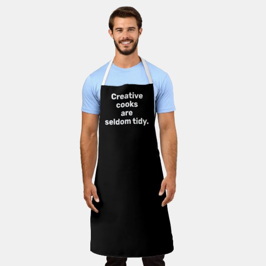 Creative Cooks zijn zelden tidy Black Schort (Gedragen)