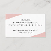 CREATIVE CORNERS classy monogram roze wit zwart Visitekaartje (Achterkant)