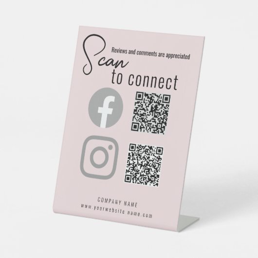 Creative Craft Show Display Ideeën met QR-code Reclamebord Met Voetstuk (Voorkant)