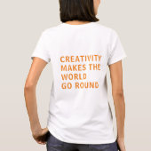 Creative Creatitivity-slogan Quote Oranje Typograf T-shirt (Achterkant)