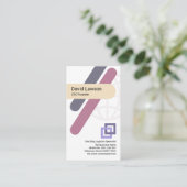 Creative Crisscross Stripes Global CEO Foundation Visitekaartje (Staand voorkant)