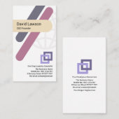 Creative Crisscross Stripes Global CEO Foundation Visitekaartje (Voorkant / Achterkant)