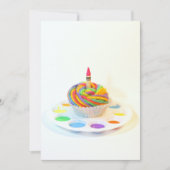 Creative Cupcake Birthday Party Invitation Kaart (Voorkant)