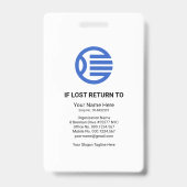 Creative Curvature Wave Press Photo ID Badge (Achterkant)