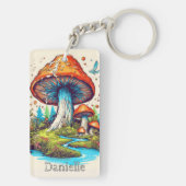 Creative Custom Monogram Psychedelic Mushroom Sleutelhanger (achterkant)