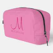 Creative Custom Typografie Naam Monogram Roze Toilettasje (Rechterhoek)