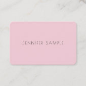 Creative Cute Design Pink Professional Plain Luxe Visitekaartje (Voorkant)