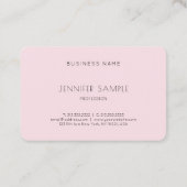 Creative Cute Design Pink Professional Plain Luxe Visitekaartje (Achterkant)
