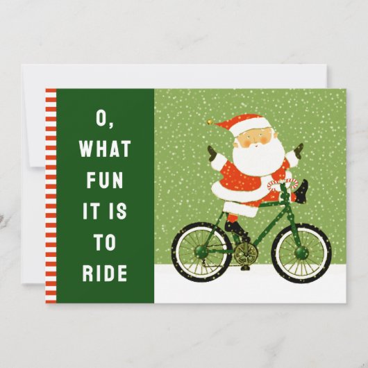 Creative Cycling Holiday Biking Kerstmis Kaarten (Voorkant)