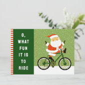 Creative Cycling Holiday Biking Kerstmis Kaarten (Staand voorkant)