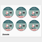 Creative Cyclist Biking Kerstmis Ronde Sticker (Vel)