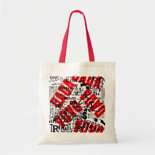 CREATIVE DADA ART POSTER TEXT TOTE BAG