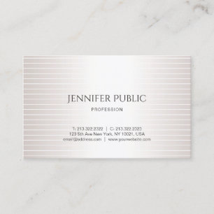 Creative Design Modern Plain Faux Silver Elegant Visitekaartje