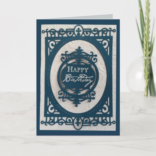 Creative Die Cut Happy Birthday Kaart (Voorkant)