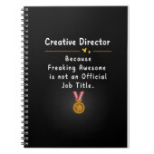Creative Director Funny Job Titel Notitieboek (Voorkant)
