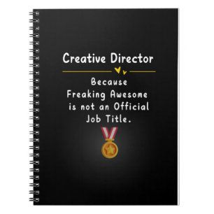 Creative Director Funny Job Titel Notitieboek